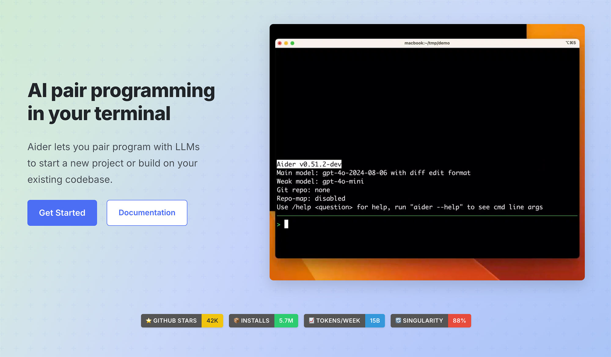 Aider AI pair programming in the terminal
