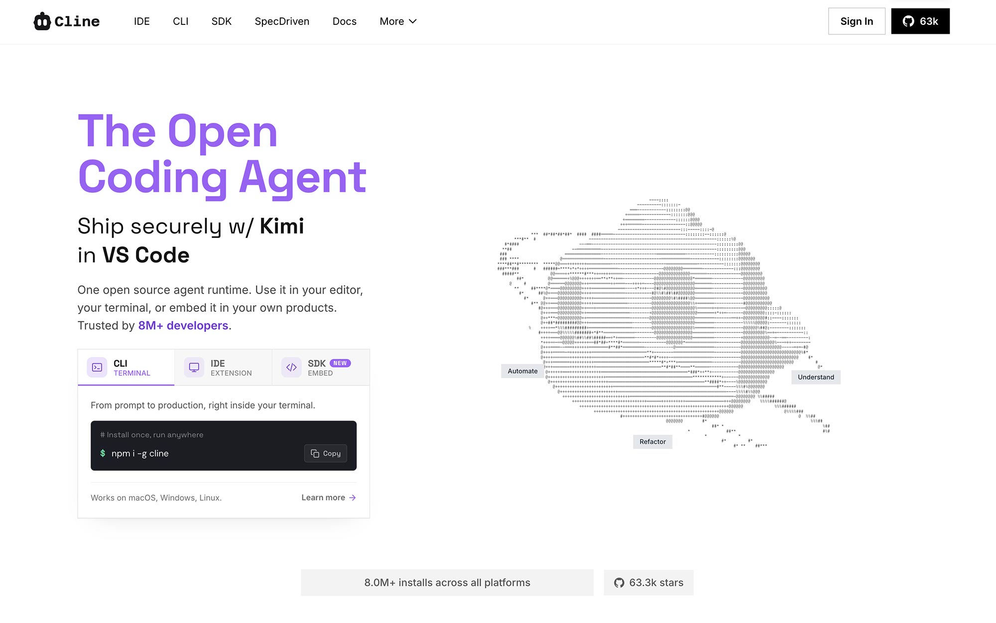 Cline VS Code AI agent extension