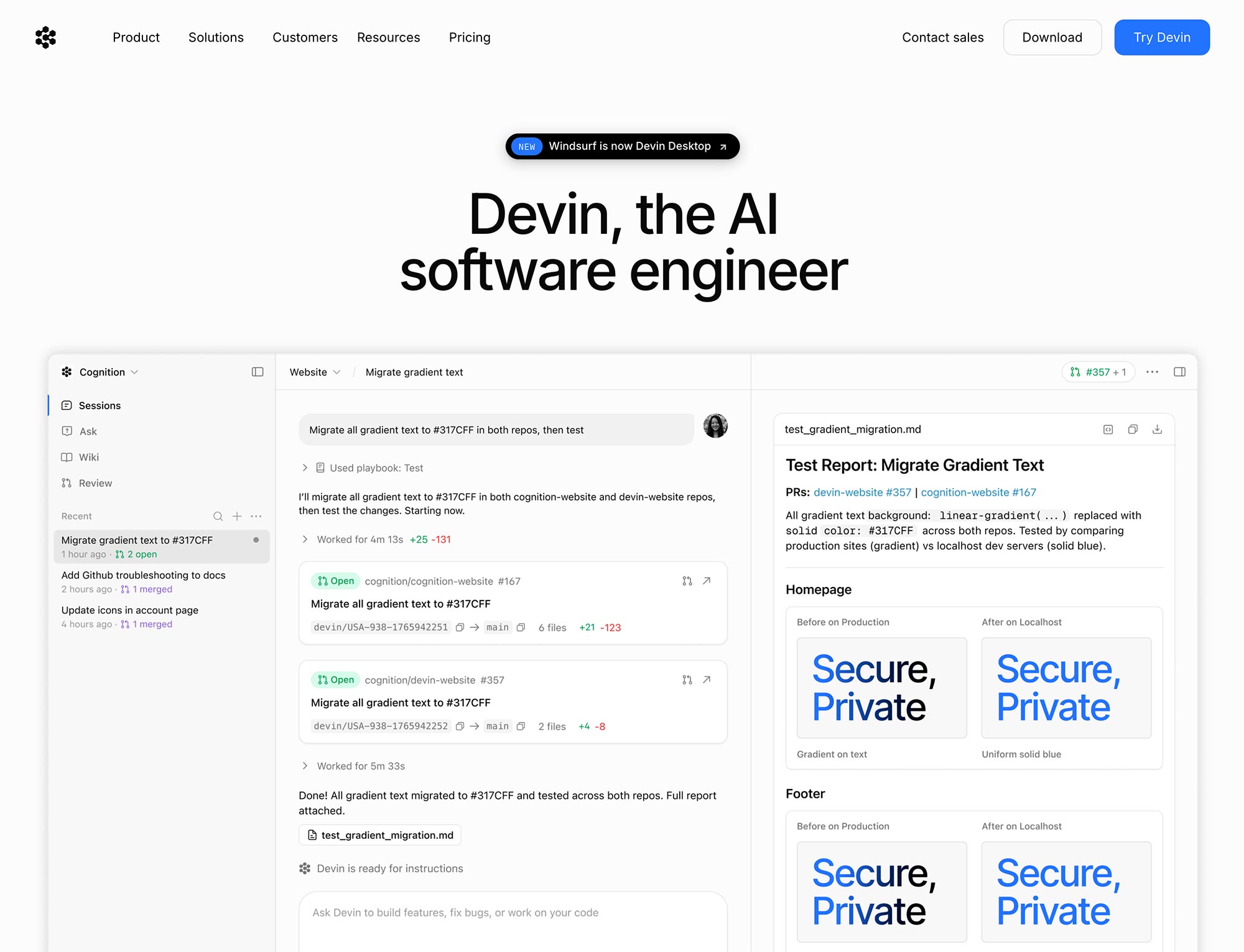 Devin Desktop AI code editor