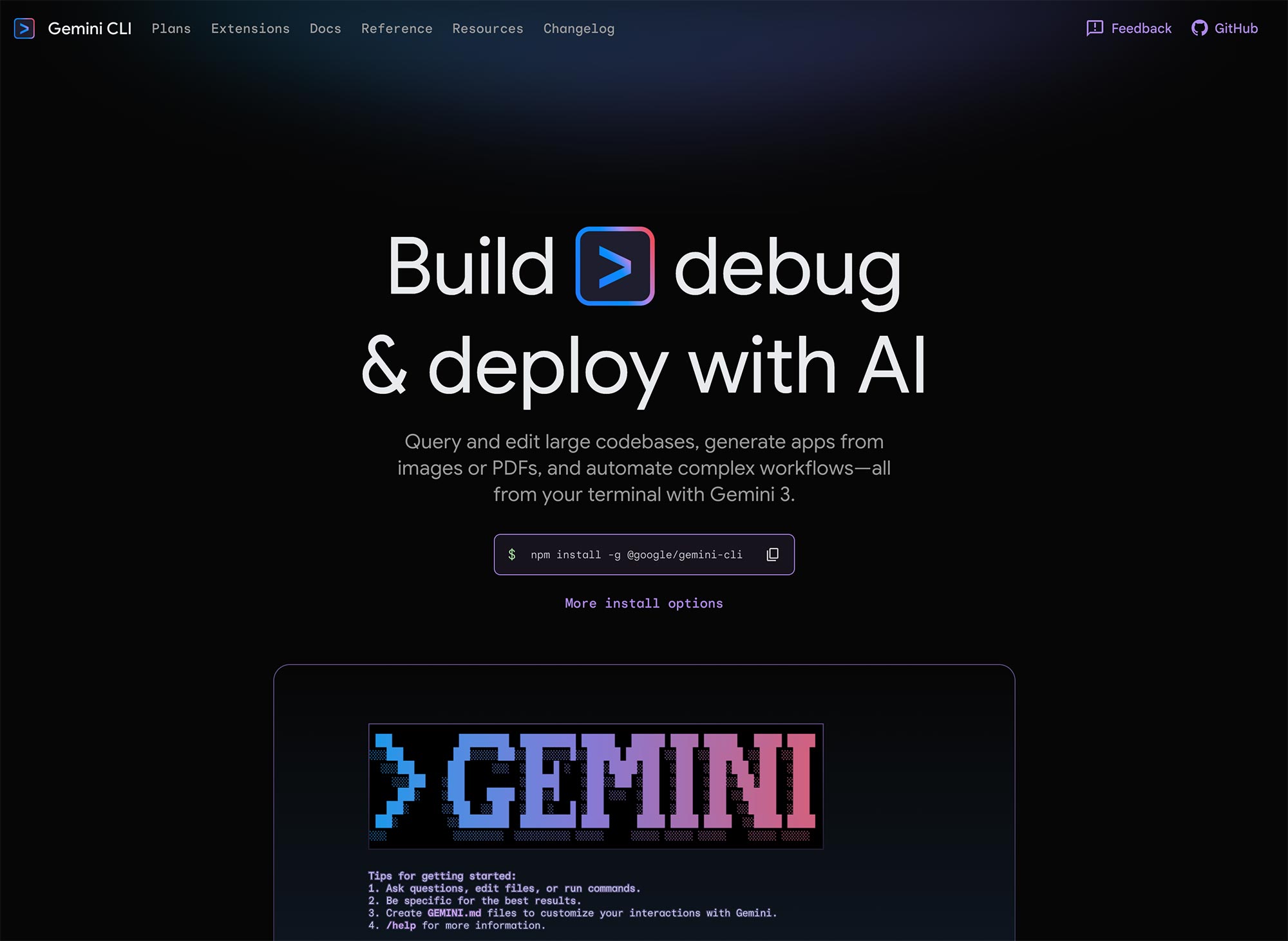 Gemini CLI terminal agent