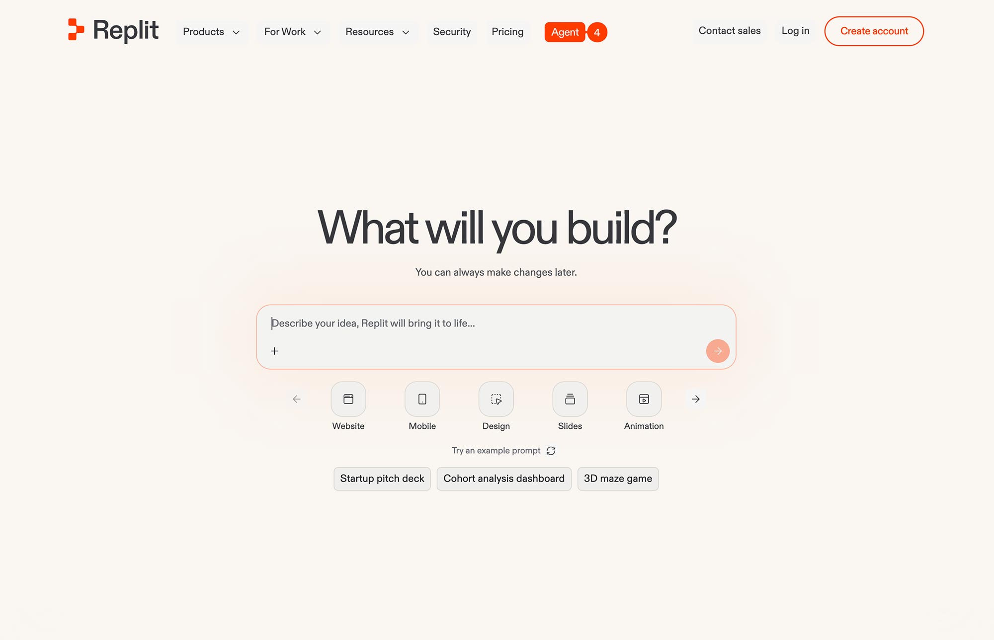 Replit AI agent and browser IDE